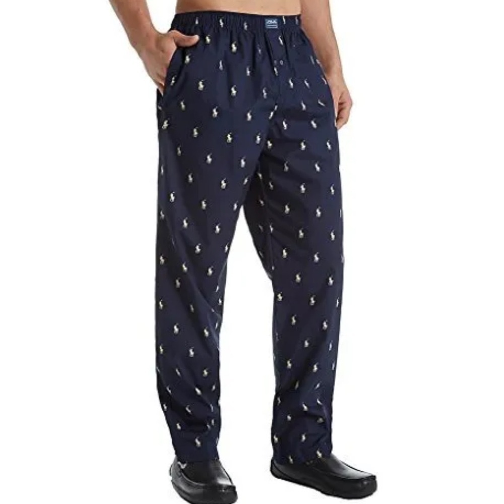 Polo Ralph Lauren all over pony print boxer pajama pants navy size XL